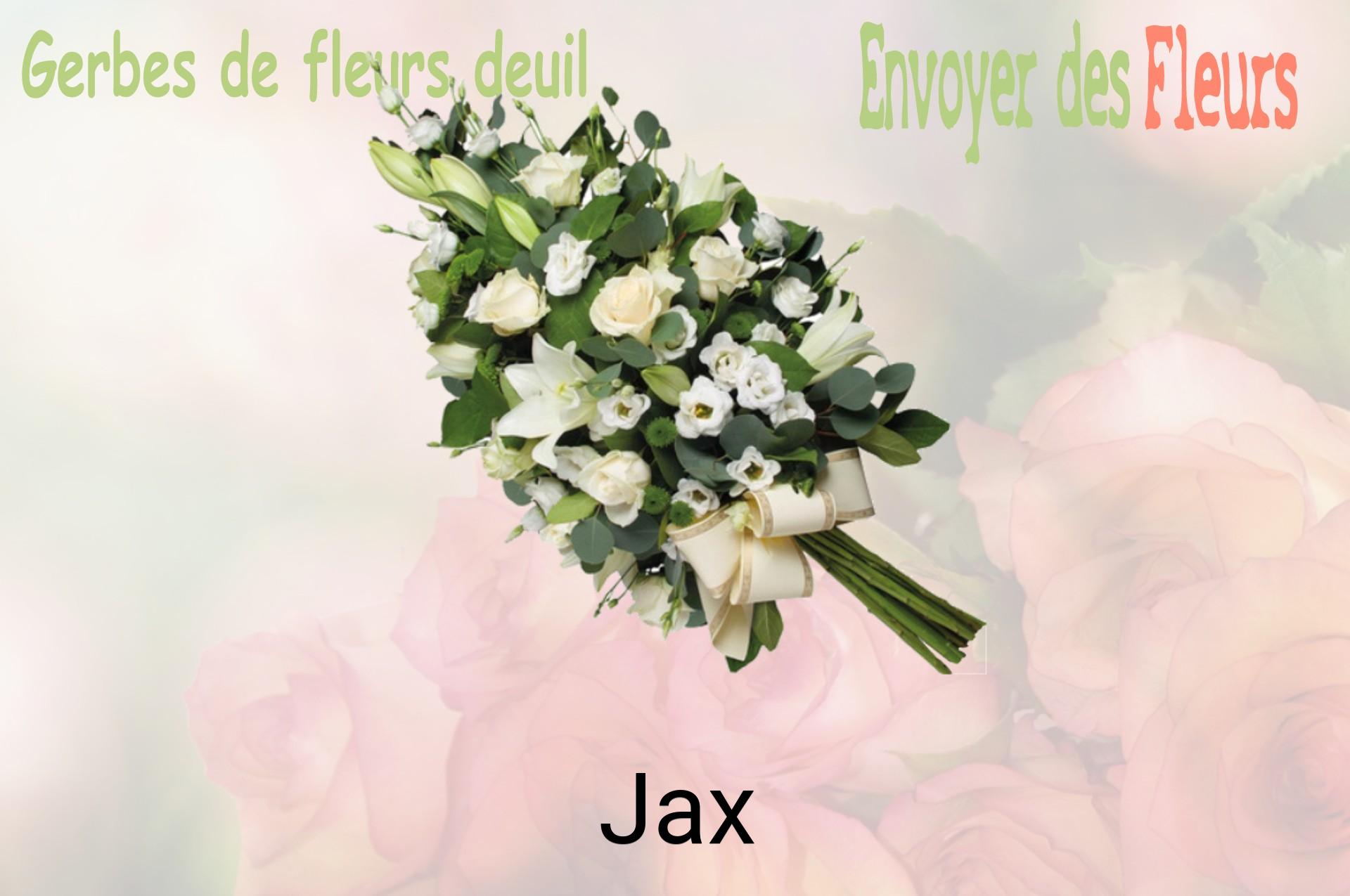 Gerbe de fleurs de deuil livrée à Jax